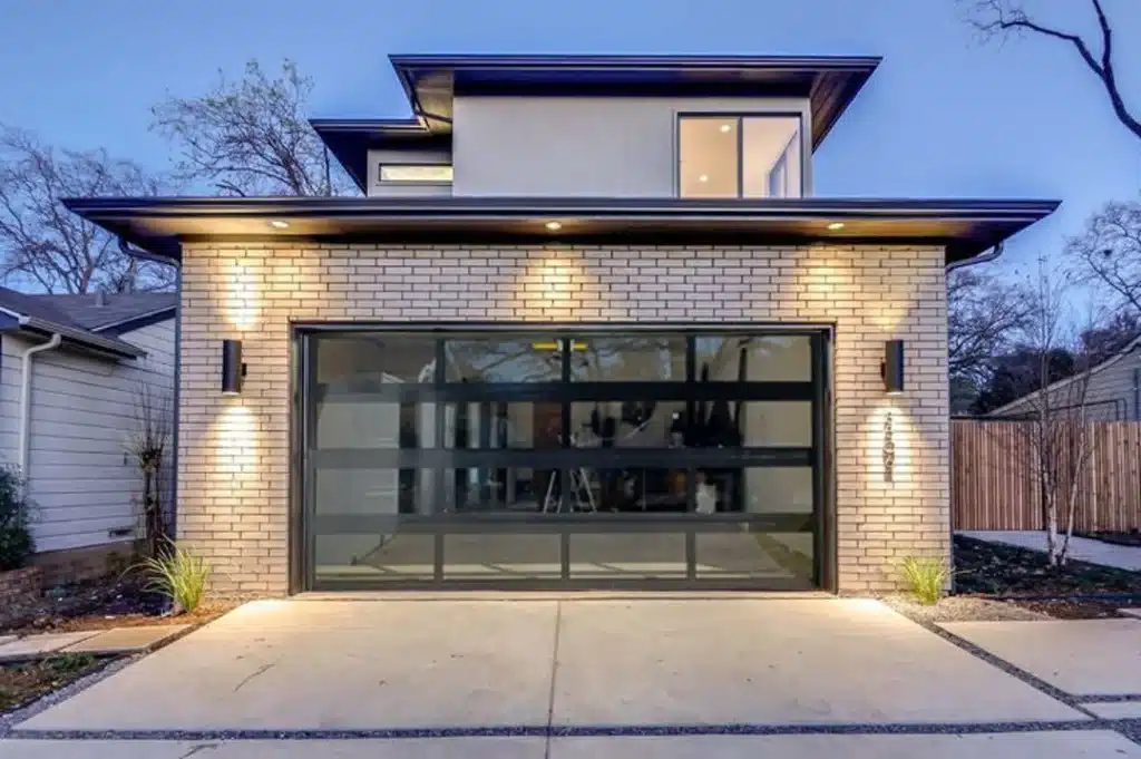 Garage door window cleaning